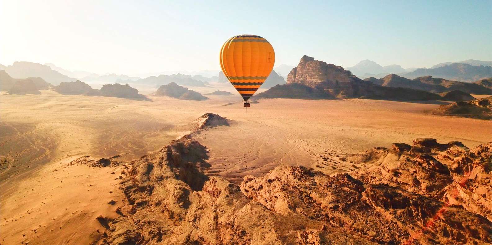 Hot Air Balloon Over Wadi Rum